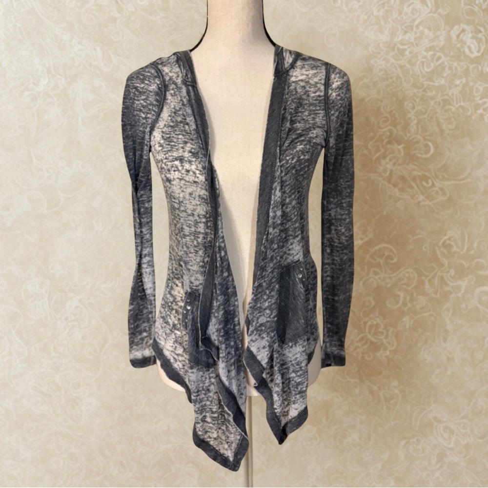 Sugar Rush Distressed Gray Wrap Hoodie - Y2K Era